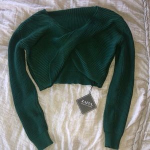 Zaful Crop Knit Sweater